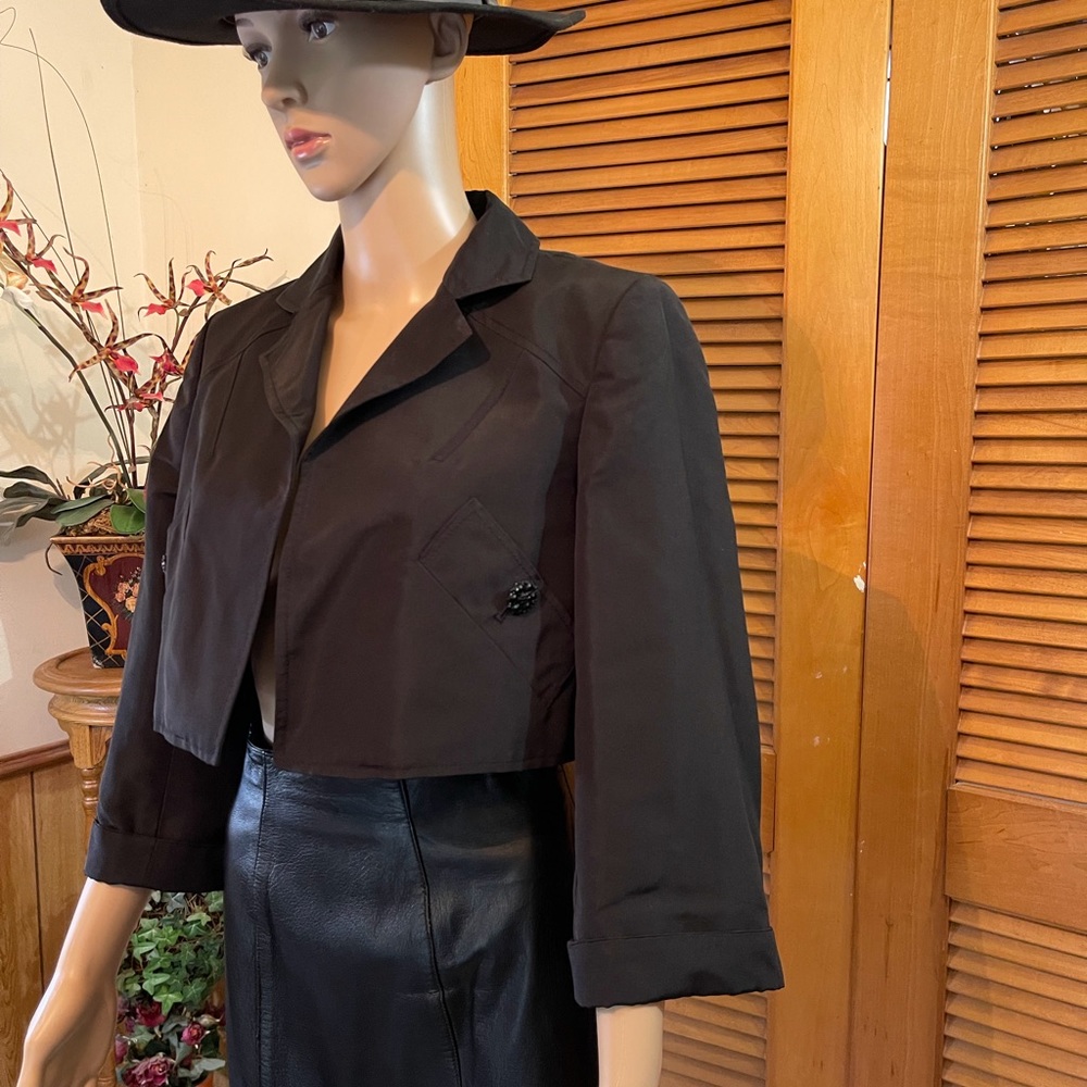 Ellen Tracy Neiman Marcus Cropped Blazer Size 4 - Picture 2 of 6